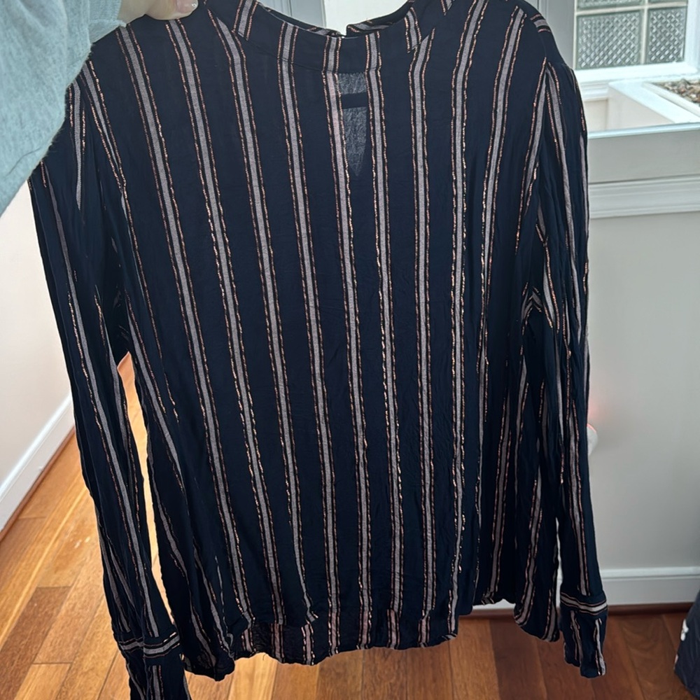 Hinge Blue and Pink Striped Shirt